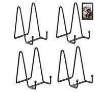 RoadLoo 4 pièces Chevalet Support Presentoir Porte Assiette -8 Pouces Metal Support Assiette Decorative - Support Cadre Photo de Table Présentoir de Fer pour Plaque Livre Cuisine Carte Postale Art