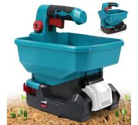 Roadtime Épandeur d'engrais et épandeur de graines pour batterie Makita 18 V (sans batterie), épandeur portable avec 6 réglages de vitesse, 8 réglages d'angle, réservoir de 3,3 l, largeur d'épandage