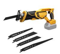 Roadtime Scie Sabre Sans Fil pour DeWalt 20V batteries (sans batterie), Scie alternative moteur sans balais 4000 SPM,Changement de Lame sans Outil,Avec 4 Lames pour Coupe de Bois, Branches, Métal