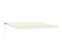 Roanoer Auvent extensible crème 4,5 x 3,5 m demi-cassette | Protection solaire flexible pour terrasse et jardin. Avec demi-cassette robuste et télécommande pour une utilisation pratique