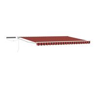 Roanoer Auvent rétractable avec panneau solaire et télécommande 4,5 x 3 m | Protection solaire flexible pour terrasses et zones de piscine avec cadre en aluminium solide et manivelle supplémentaire.