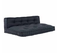 Roanoer Lot de 2 coussins pour canapé en palettes, anthracite, 120 x 80 x | Coussin de siège modulaire pour terrasse, balcon et salon. La mousse souple assure un confort d'assise ergonomique.