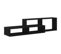 Roanoer Meuble TV mural bas en bois mat 120 x 25 x 28,5 cm | Étagère suspendue peu encombrante pour le salon et la chambre à coucher avec étagères ouvertes et fixation murale robuste.
