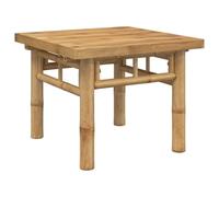 Roanoer Table basse carrée en bambou 45 x 45 x 35 cm | Table d'appoint polyvalente en bambou pour salon, chambre à coucher ou balcon. Idéal comme étagère pour la décoration.
