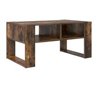 Roanoer Table basse en bois aspect chêne 92 x 53 x 45 cm | Élégante table de canapé pour le salon avec espace de rangement supplémentaire pour télécommandes et livres.