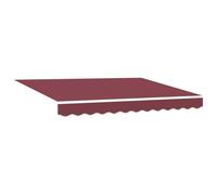 Roanoer Tissu de rechange pour auvent, rouge bordeaux, 3,5 x 2 m, toile de rechange robuste en polyester 240 g/m² pour auvent à bras articulés, distributeur d'ombre durable avec volant, pour balcon et