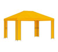 Roanoer Tonnelle de jardin - 4 x 3 m - Jaune - Avec cadre en acier robuste et extracteur d'air - Tente de fête stable pour jardin et terrasse - Toit en polyester résistant - 400 x 300 cm