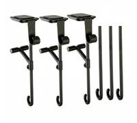 RoaQinFo 3 Pièces Bras Horizontal Renforcé Perçage Porte-Bas Noël Léger Support à Chausstes Noël pr lon, Entrée, Hôtel, Noir