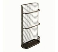 RoaQinFo Étagère Cuisine Murale en Fil Métallique Polyvalent Rangement Mural Perçage Robuste Étagère Rectangulaire à Bords Arrondis Réduit, Noir