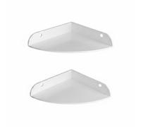 RoaQinFo Étagère Murale Acrylique Étagère d'angle à Monter sur Le Mur Présentoir Rangement Compact en Acrylique Lisse Adaptée pour Rangement Objets Espace Travail, 24 24 3cm, Blanc