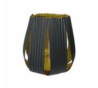 RoaQinFo Lanterne Extérieure Porte-Bougie Lanterne Bougeoir Photophore Métal Verre Design Artistique en Fer Protection par Verre Éclat Convivial Adaptée à la, 24W368-24 24 Cm