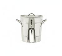 RoaQinFo Seau à Glace Isotherme Seau Seau à Boissons Bac Style Moderne et Sobre Qui Complète la Vaisselle Louche Hygiénique pour Remplissages Rapides Efficace, Array, Blanc