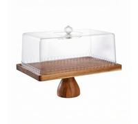 RoaQinFo Support à Gâteau Dôme Transparent | Levage Pratique, Présentoir à Gâteau Cloche, Vaisselle, pr Réceptions, Hôtes, Petit 33 CM