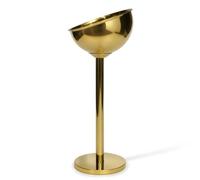 RoaQinFo Support Seau à Vin Porte Seau à Glace Présentoir Champagne Socle Pondéré Colonne Verticale en Acier Inoxydable Finition Polie Antidérapante Convient , Doré , Bord Incliné Avec Support