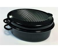 Roaster cocotte ovale petit modèle 34 cm en acier carbone emaillé - TomPress