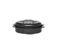 Roaster ovale couvert 33x20 cm - - Noir - Acier