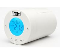 ROB Thermostat de radiateur intelligent avec écran LCD, programmable, mode économie d'énergie, détection d'ouverture de fenêtre, compatible avec valves Danfoss RA/RAV/RAVL