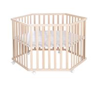 Roba 0232NAG227 Parc hexagonal Lil Planet gris Hêtrenaturel Hêtrenaturel 1185x1035x725 mm