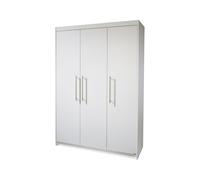 Armoire Bébé 3 Portes Battantes Roba Maren - Penderie Et 6 Étagères - Blanc Blanc