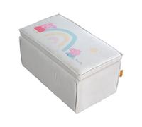 roba Banc-Coffre à Jouets Peppa Pig pour Enfant - Tabouret en Bois et Velours pour Bébé dès 18 Mois - Boite de Rangement Rembourrée - Nettoyage Facile - Beige/Motif Truie