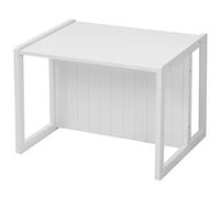 roba Banc Enfant 2en1 en Bois Réglable à 2 Hauteurs d'Assise - Convertible en Table ou Bureau d'Enfant 57 x 44 cm - Capacité max. 60 kg - Style Campagne - Blanc