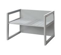 roba Banc dans le style maison de campagne, gris, utilisable en 2 hauteurs d'assise en le faisant pivoter ou comme table d'enfant
