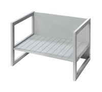 ROBA Banquette Enfant Réglable à 2 Hauteurs d'Assise - Convertible en Table - Style Campagne - Gris