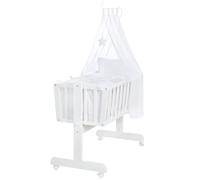 ROBA Berceau Complet ""Fox et Bunny"" avec Fonction de Verrouillage - 40 x 90 cm - Blanc