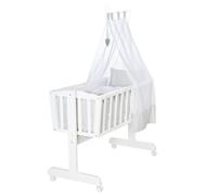 ROBA Berceau Complet ""Heartbreaker"" avec Fonction de Verrouillage - 40 x 90 cm - Blanc