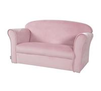 Canapé Club En Velours Doux Pour Enfant - Rembourré En Mousse - Lil Sofa Rose Pastel TU