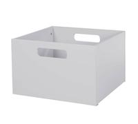 roba Boîte de Rangement en Bois pour Chambre d'Enfant, Bac de Rangement avec Poignées pour Jouets et Déco - Gris