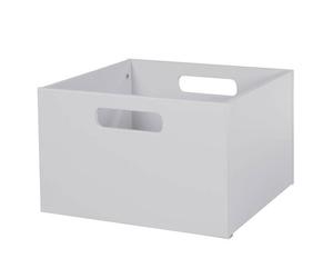 ROBA Casier de Rangement en Bois pour Chambre d'Enfant - Bac pour Jouets et Déco avec Poignées - Gris