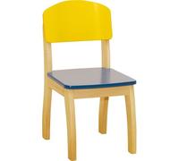Roba Chaise Enfant En Bois - Hauteur D'assise 31 -5 Cm - Jaune /Bleu Jaune