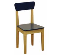 Roba Chaise pour enfant 50773 – Bois – Hauteur d'assise 31 cm – Naturel/Bleu