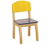 Roba Chaise Enfant En Bois - Hauteur D'assise 31 -5 Cm - Jaune /Bleu Jaune