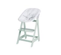 ROBA Chaise haute évolutive Born Up Zick Zack 2 en 1 (vert menthe)