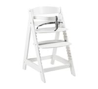 roba Chaise Haute Évolutive en Bois Blanc Sit Up Click - Hauteur Réglable par un Seul Clic - Certifiée EPH - de 6 Mois jusqu'à 70 kg - avec Barre de Sécurité