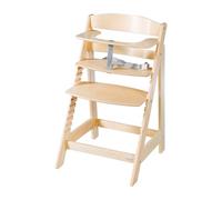 roba Chaise Haute Évolutive en Bois Naturel 2 en 1 Sit Up Flex - Hauteur Réglable - de 6 Mois jusqu'à 70 kg - Chaise Bébé Anti-Basculement avec Surface Lisse