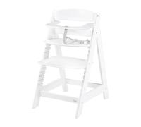 roba Chaise Haute Évolutive en Bois « Sit Up Click N' Flex » - Hauteur Réglable - de 6 Mois - Fermeture innovante par clic - Blanc