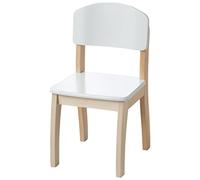 roba Chaise pour Enfant, avec Dossier, Bois laqué Blanc, 61,5 x 33 x 33,5 cm, Hauteur d'assise 31.5 cm 50778WE