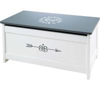 roba Coffre à jouets 'Rock Star Baby', banc & rangement, banc coffre blanc/anthracite, espace de rangement
