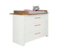 Commode À Langer Évolutive 3 Tiroirs Ava Blanc / Chêne Artisan TU