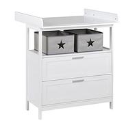 roba Commode à langer 'Hamburg' avec extension, 2 tiroirs, 2 boxes, fixation murale, hauteur à langer 92 cm