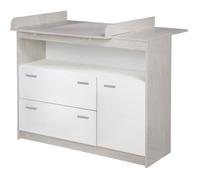Table à langer roba « Julia », avec plan à langer amovible, large, 2 tiroirs, hauteur du plan à langer 90,5 cm