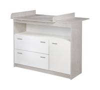 Table à langer roba « Julia », avec plan à langer amovible, large, 2 tiroirs, hauteur du plan à langer 90,5 cm