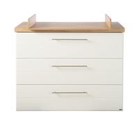 Commode À Langer Évolutive 3 Tiroirs Nele Blanc / Chêne Artisan TU