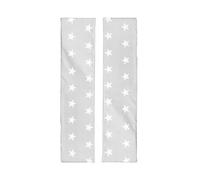 roba Coussins pour Table Pique-Nique Enfants - 108 x 20 cm - Ensemble de 2 Coussins de Bancs au Design Little Stars - Coussins Adaptés aux Sets de Fête - Gris/Blanc