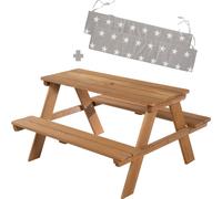 roba Enfants Outdoor+ Salon 'Picknick for 4' avec coussin d'assise, résistant aux intempéries en bois massif en teck