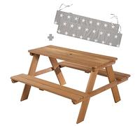 roba Enfants Outdoor+ Salon 'Picknick for 4' avec coussin d'assise, résistant aux intempéries en bois massif en teck