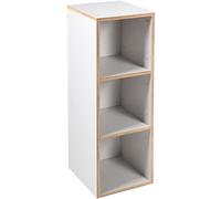 roba Étagère Enfant en Bois Caro - Colonne à 3 Cases pour Commode à Langer - Gris clair / Bords en Décor Bois
